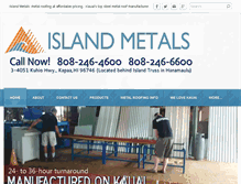 Tablet Screenshot of islandmetals.com